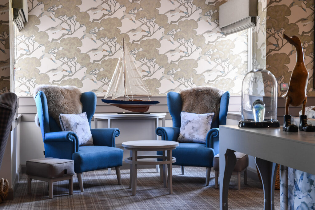 Formby blue chairs 1 | Dunham Care Homes